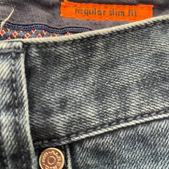 ALBERTO jeans PIPE AUTHENTIC DENIM WASHED MED BLUE W35 L36👖 - Picture 7 of 11